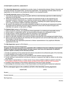 Internship Learning Agreement (Template)