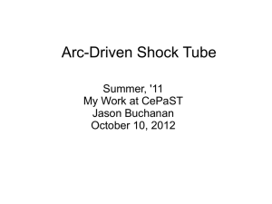 Arc-Driven Shock Tube (ppt).