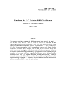 ILC Detector Test Beam Roadmap Document