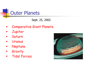 Outer Planets Comparative Giant Planets  Jupiter