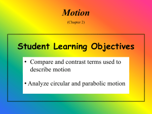 Chapter 2: Motion