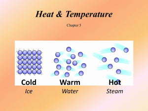 Chapter 5: Temperature Heat