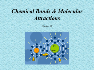 Chapter 12: Chemical Bonds