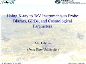 Using the Latest X-ray to TeV Instruments to Probe Blazars, GRBs, and Cosmological Parameters