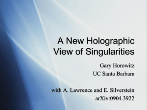 A New Holographic View of Singularities