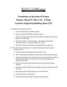 Commission on the Status of Women Monday, March 5