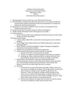 Northern Arizona University Commission on the Status Women September 8, 2010 9:30am