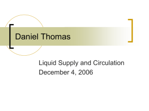 Daniel Thomas Liquid Supply and Circulation December 4, 2006