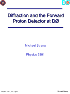FPD and QCD at low angles (Mike Strang)