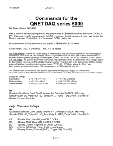 DAQ Command List