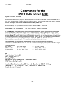 DAQ Command List