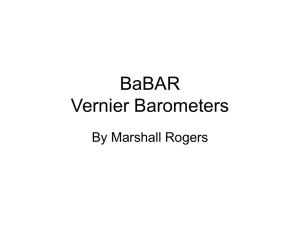 BaBAR Vernier Barometers By Marshall Rogers