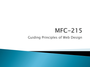Guiding Principles of Web Design