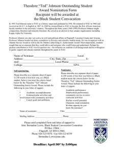 Theodore “Ted” Johnson Outstanding Student Award Nomination Form