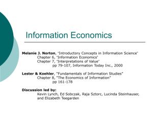 Economics of Information