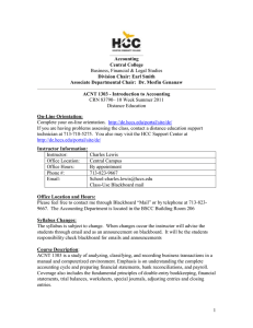 Acnt-1303 Syllabus-Schedule HCC Summer 2011 DE.doc