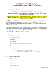 Animal Care Committee Protocol Review Form