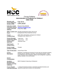 HCC Course Syllabus for CDEC 2326-Fall 2014.doc