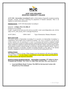 Bridges Intermediate Accounting II Syllabus Spring 2015 Regular Term.doc