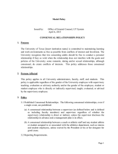 Consensual Relationship Model Policy - 4.6.2015