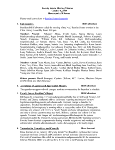 Faculty Senate Meeting Minutes October 5, 2009 Havasupai A/B Rooms