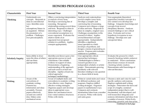 Honors Program Goals