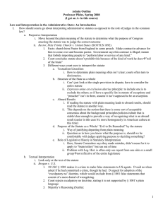 Admin Outline Professor Pildes, Spring 2008