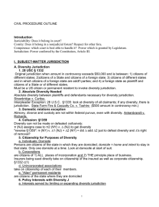 Justiciability: Does it belong in court? CIVIL PROCEDURE OUTLINE