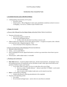 Civil Procedure Outline