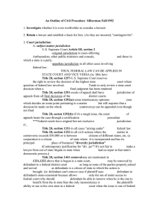 An Outline of Civil Procedure  Silberman Fall/1992  Investigate Retain