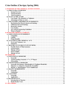 Crim Outline (Chevigny Spring 2004)