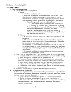 Crim Outline – Nourse, Spring 2003  Liability Offense