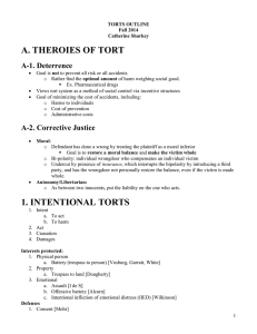 A. THEROIES OF TORT A-1. Deterrence