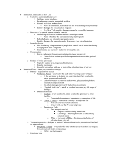   Intellectual Approaches to Tort Law