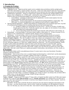 I. Introduction A. Framing the Problem