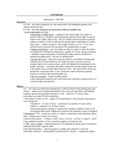 COPYRIGHT Overview Zimmerman -- Fall 1997