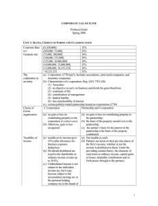 Professor Kurtz Spring 2000  Corporate Rate