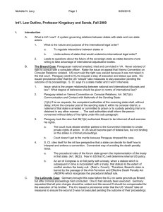 Int’l. Law Outline, Professor Kingsbury and Sands, Fall 2000