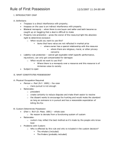Rule of First Possession  12/3/2007 11:34:00 AM