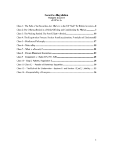 Securities Regulation