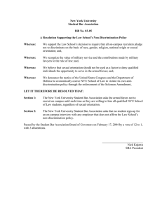 Spring 2004 Resolution Regarding Military Recruiting in Violation of Antidiscrimination Policy