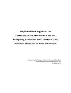 Implementation Support to the Convention on the Prohibition of the Use,