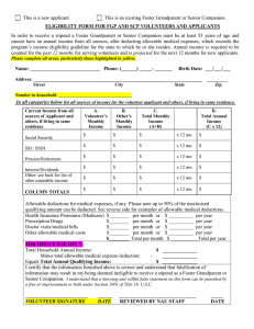 Income Review Form