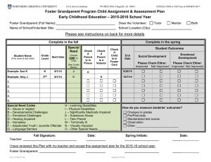 Child Assignment and Assessment Plan - Early Childhood Education