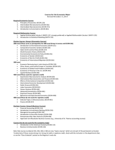 Group A and B elective courses