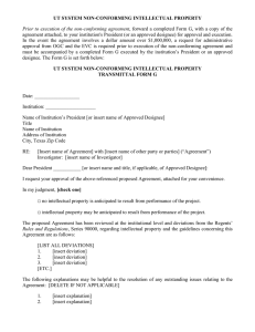 UT SYSTEM NON-CONFORMING INTELLECTUAL PROPERTY