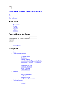 Michael D. Eisner College of Education  User menu Search Google Appliance