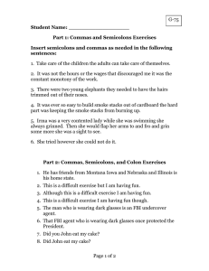 Commas and Semicolon Exercises.doc