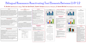 Reading 1: Bi-Lingual Resonance ppt poster