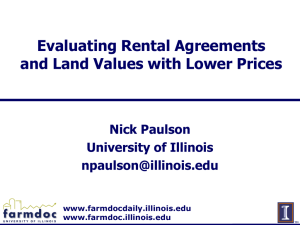 Evaluating Rental Agreements and Land Values with Lower Prices Nick Paulson